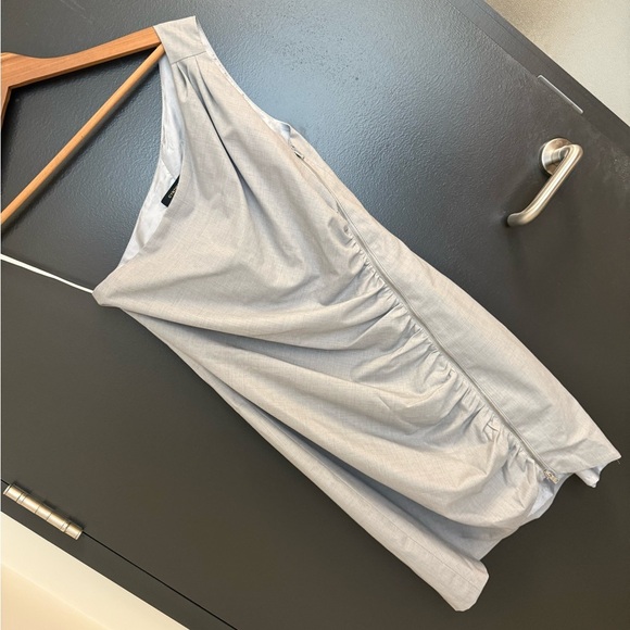 Cynthia Steffe size 6 EUC One-Shoulder grey blazer material Dress - Picture 3 of 13